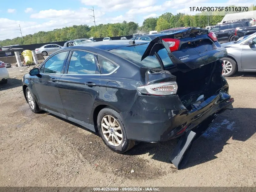 2015 Ford Fusion S VIN: 1FA6P0G75F5116370 Lot: 40253068