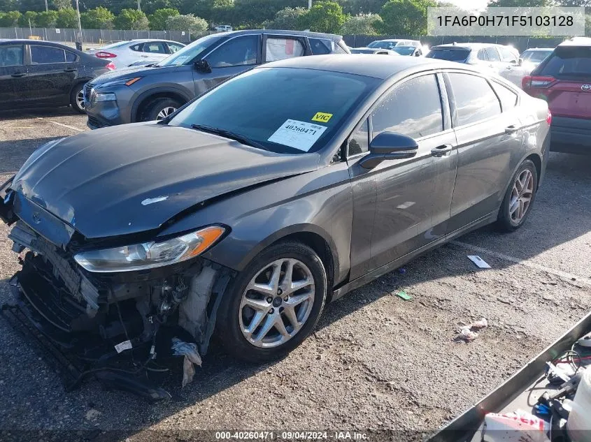 2015 Ford Fusion Se VIN: 1FA6P0H71F5103128 Lot: 40260471