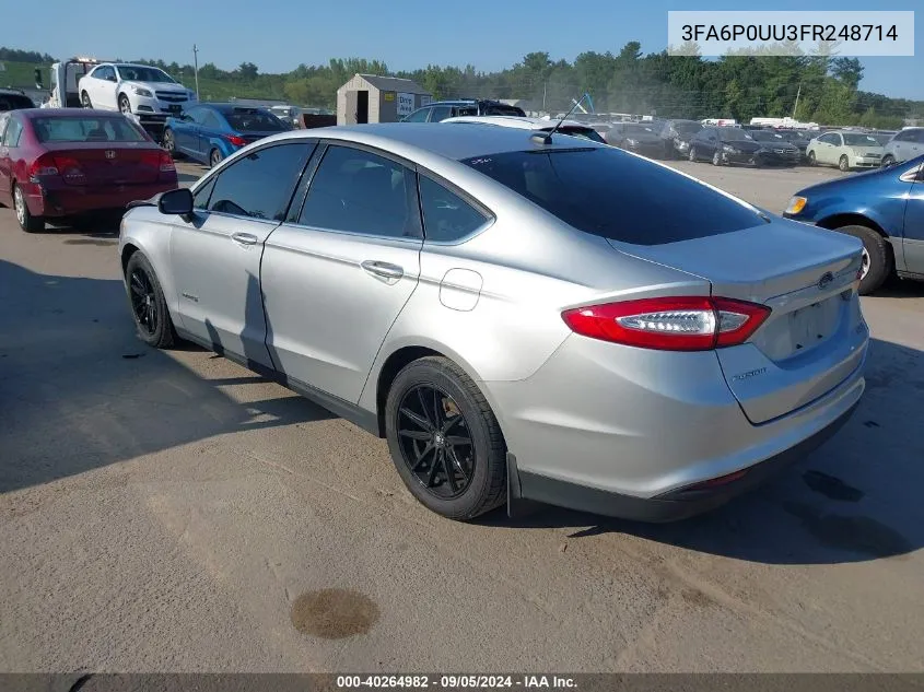 3FA6P0UU3FR248714 2015 Ford Fusion S Hybrid