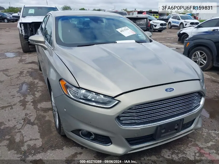 2015 Ford Fusion Energi Se Luxury VIN: 3FA6P0PU6FR159831 Lot: 40275359