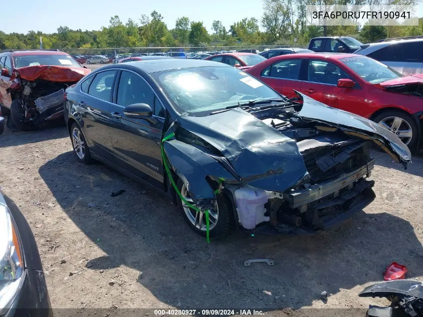 3FA6P0RU7FR190941 2015 Ford Fusion Hybrid Titanium