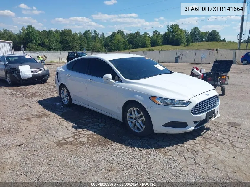 2015 Ford Fusion Se VIN: 3FA6P0H7XFR141664 Lot: 40289973