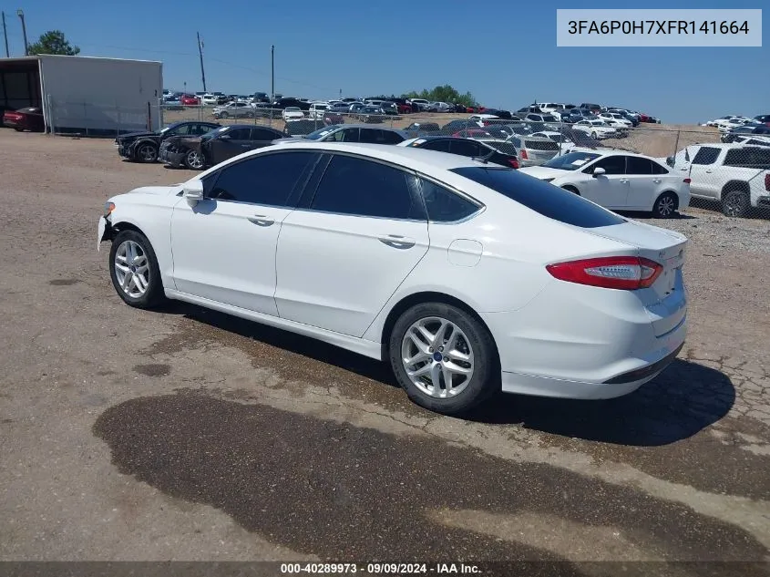 3FA6P0H7XFR141664 2015 Ford Fusion Se