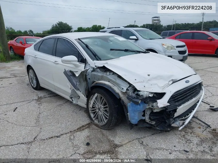 2015 Ford Fusion Se VIN: 3FA6P0H93FR224208 Lot: 40299690