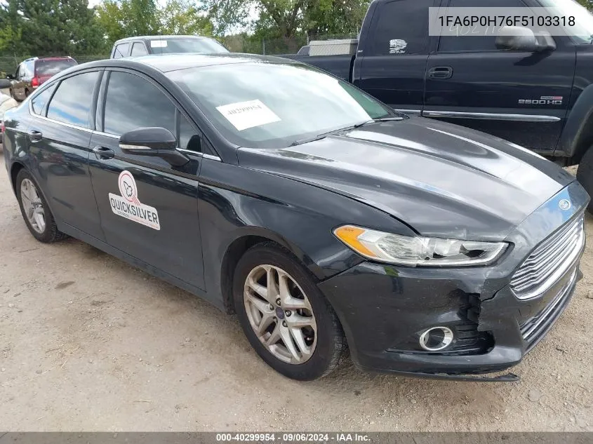 2015 Ford Fusion Se VIN: 1FA6P0H76F5103318 Lot: 40299954