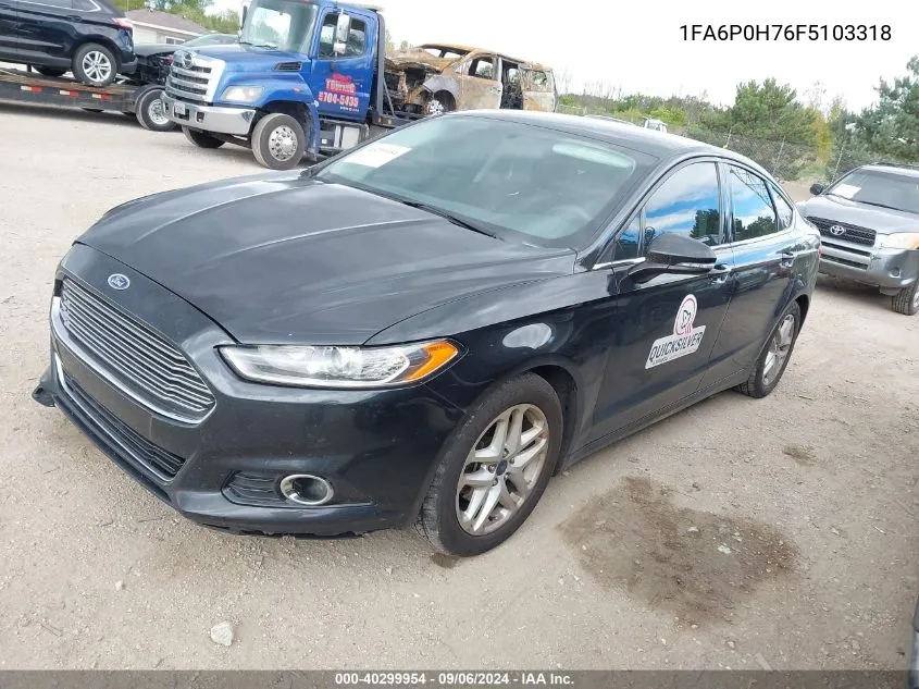 2015 Ford Fusion Se VIN: 1FA6P0H76F5103318 Lot: 40299954