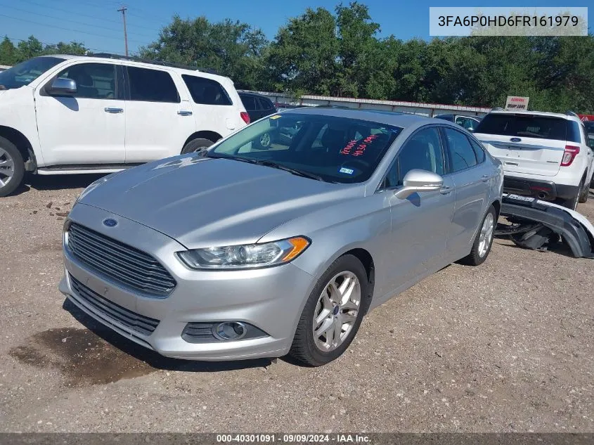 2015 Ford Fusion Se VIN: 3FA6P0HD6FR161979 Lot: 40301091