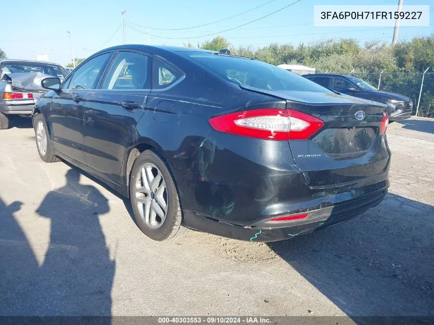 2015 Ford Fusion Se VIN: 3FA6P0H71FR159227 Lot: 40303553