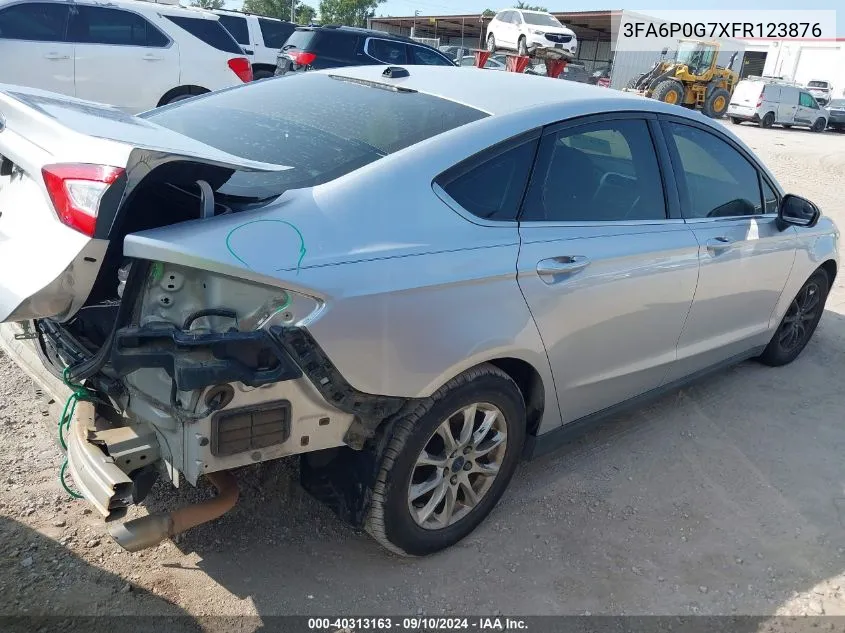 3FA6P0G7XFR123876 2015 Ford Fusion S