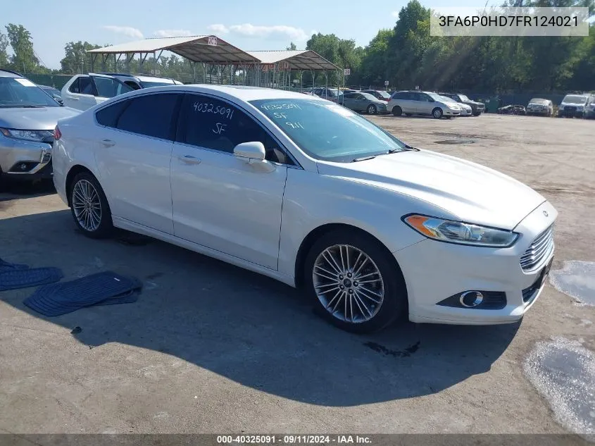 3FA6P0HD7FR124021 2015 Ford Fusion Se