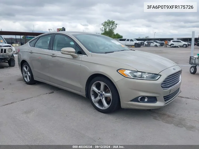 2015 Ford Fusion Se VIN: 3FA6P0T9XFR175726 Lot: 40330238