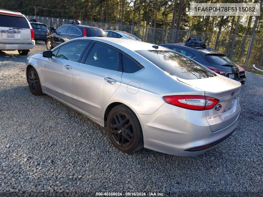 2015 Ford Fusion Se VIN: 1FA6P0H78F5115082 Lot: 40358024