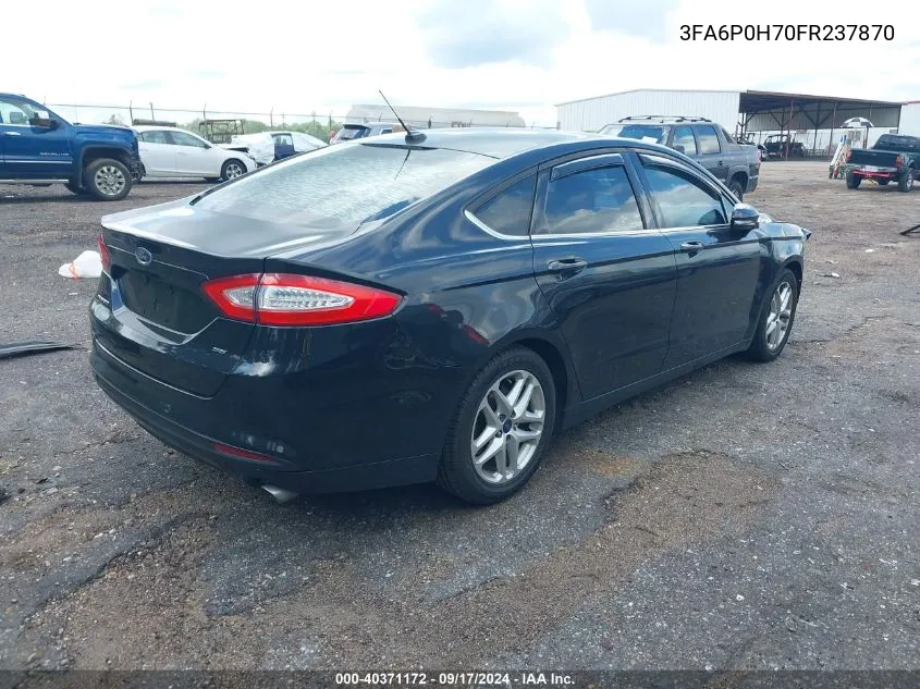 2015 Ford Fusion Se VIN: 3FA6P0H70FR237870 Lot: 40371172