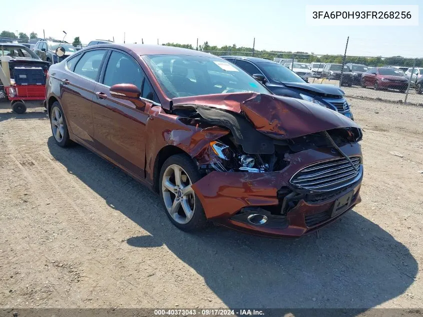 2015 Ford Fusion Se VIN: 3FA6P0H93FR268256 Lot: 40373043