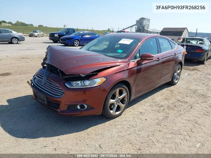 2015 Ford Fusion Se VIN: 3FA6P0H93FR268256 Lot: 40373043