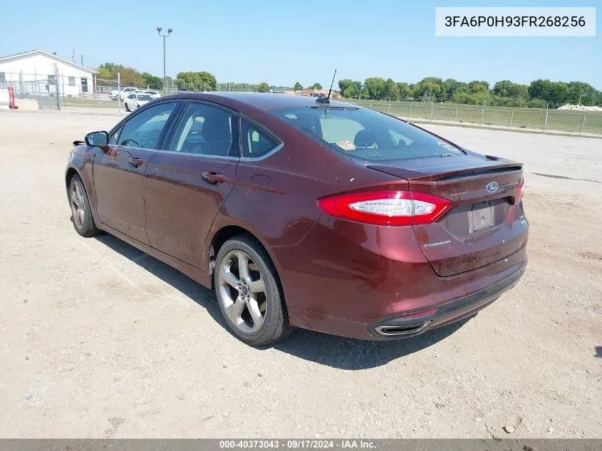 2015 Ford Fusion Se VIN: 3FA6P0H93FR268256 Lot: 40373043