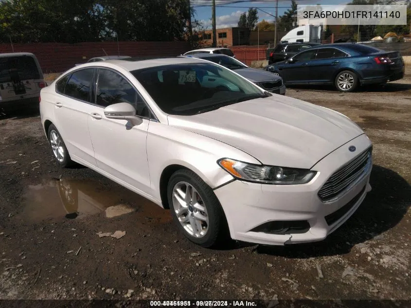 2015 Ford Fusion Se VIN: 3FA6P0HD1FR141140 Lot: 40461951