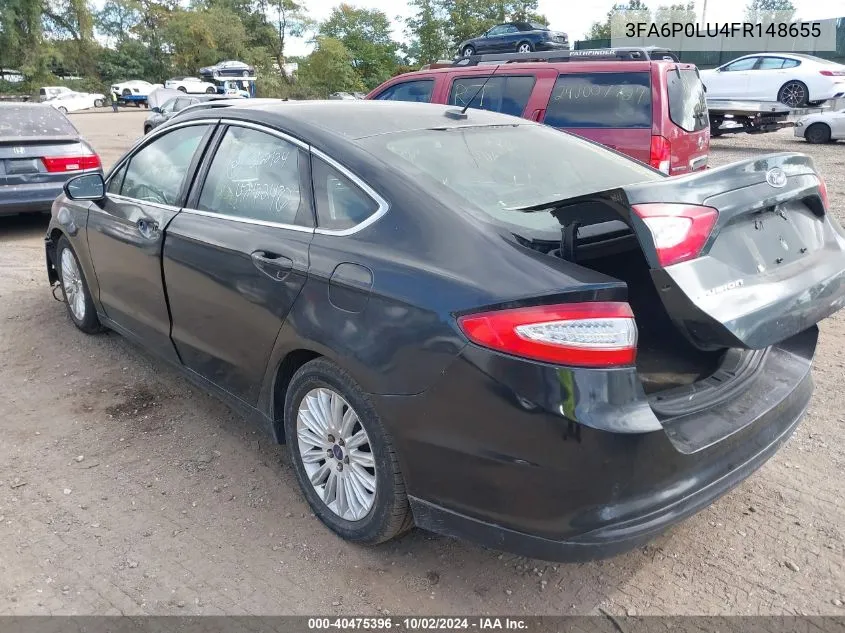 2015 Ford Fusion Hybrid Se VIN: 3FA6P0LU4FR148655 Lot: 40475396