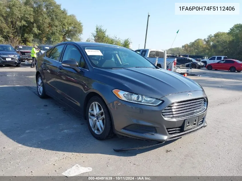 2015 Ford Fusion Se VIN: 1FA6P0H74F5112406 Lot: 40491639