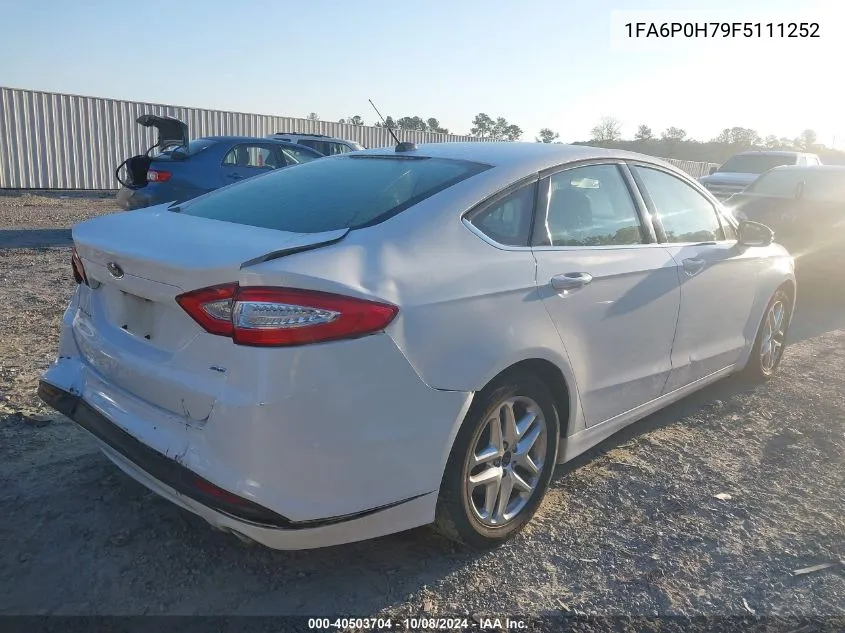 2015 Ford Fusion Se VIN: 1FA6P0H79F5111252 Lot: 40503704