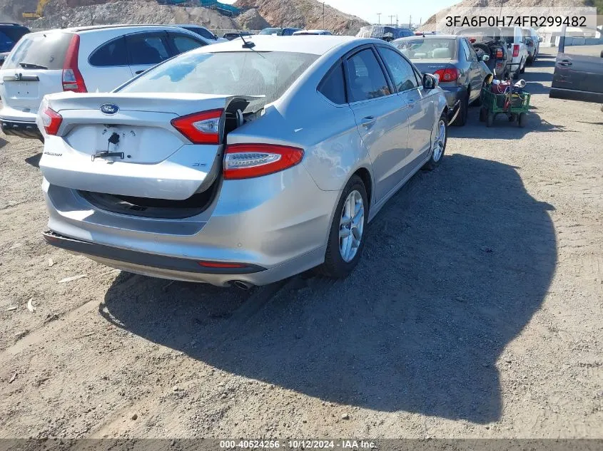 2015 Ford Fusion VIN: 3FA6P0H74FR299482 Lot: 40524256