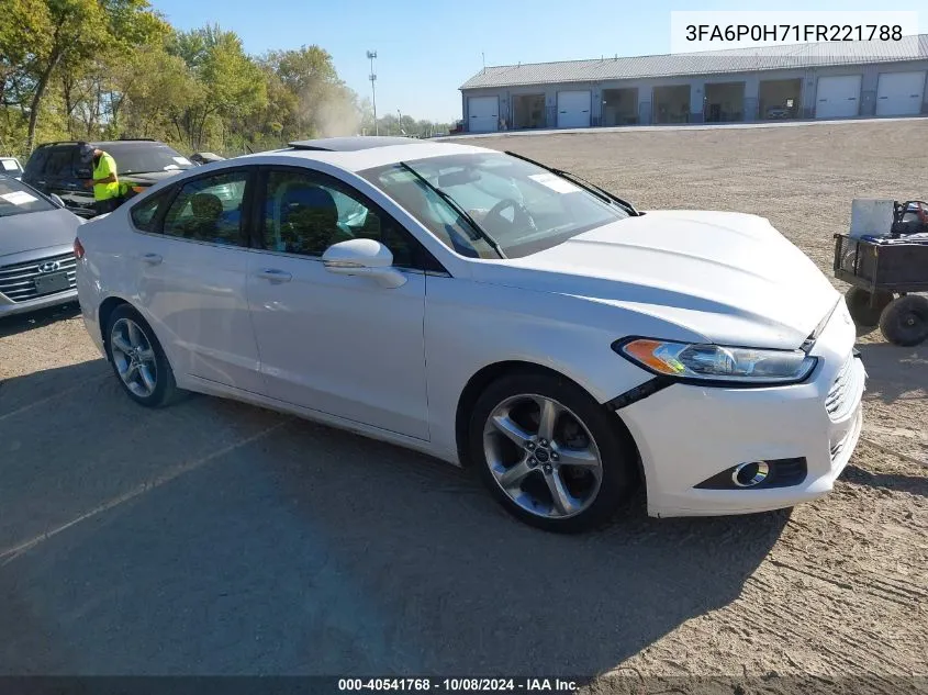 2015 Ford Fusion Se VIN: 3FA6P0H71FR221788 Lot: 40541768