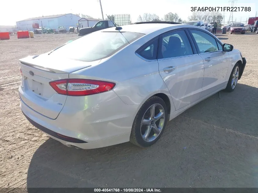 3FA6P0H71FR221788 2015 Ford Fusion Se