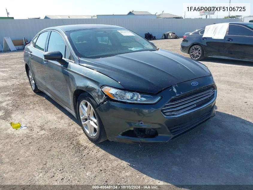 2015 Ford Fusion S VIN: 1FA6P0G7XF5106725 Lot: 40548134