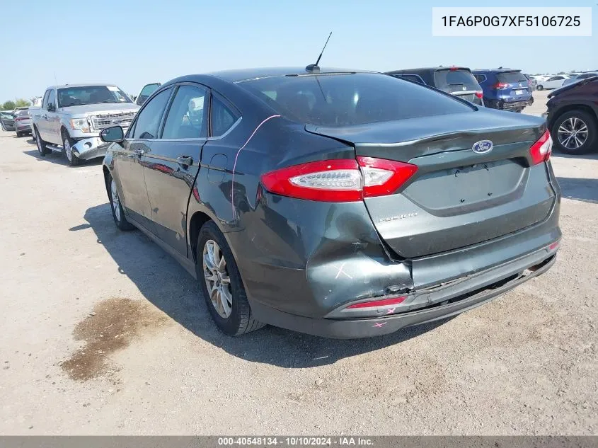 1FA6P0G7XF5106725 2015 Ford Fusion S