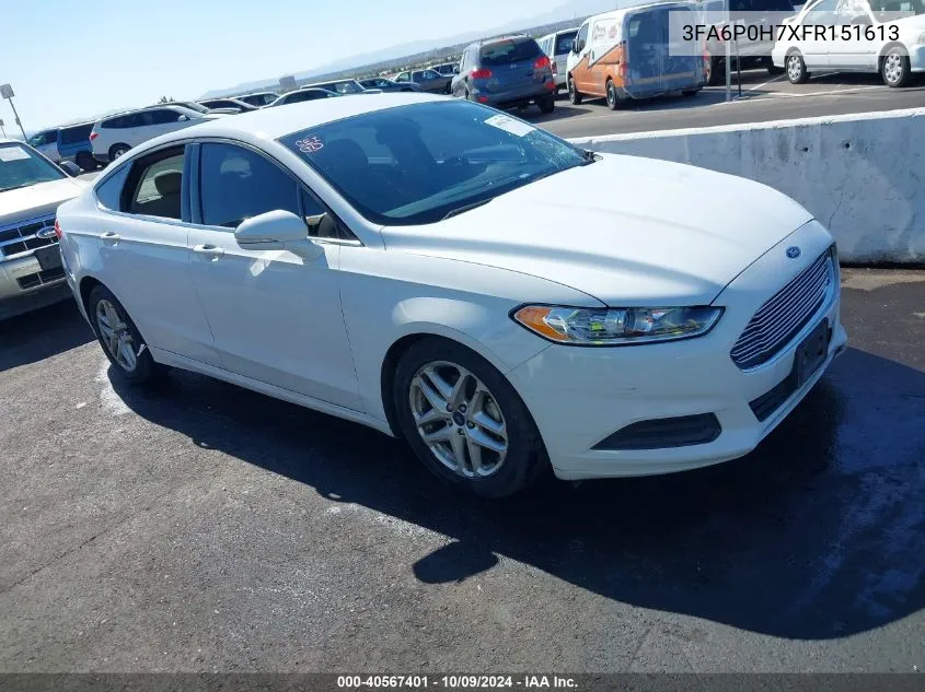 3FA6P0H7XFR151613 2015 Ford Fusion Se