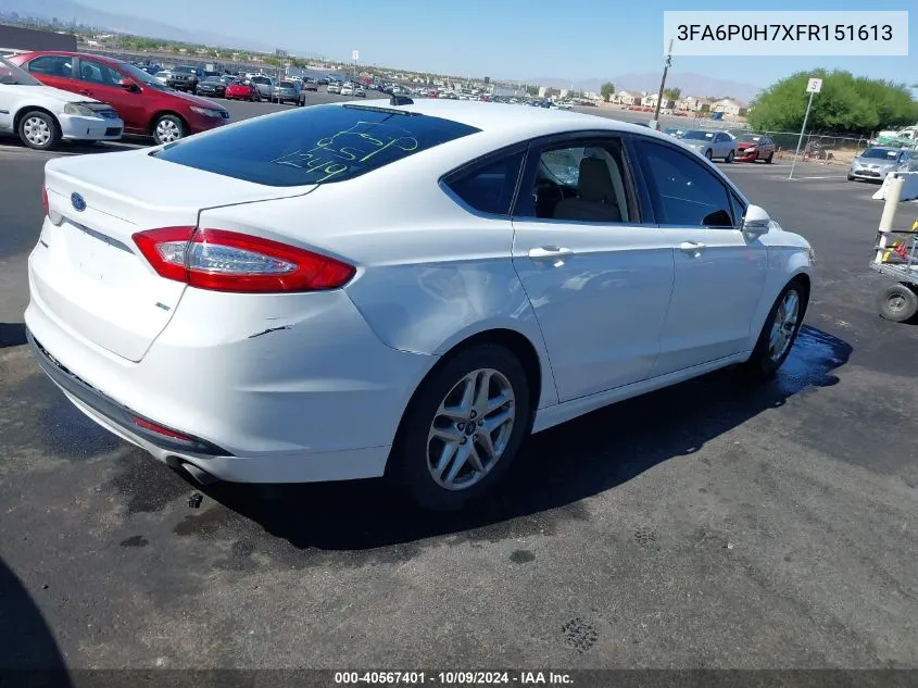 3FA6P0H7XFR151613 2015 Ford Fusion Se