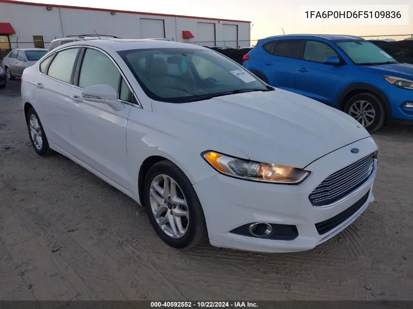 2015 Ford Fusion Se VIN: 1FA6P0HD6F5109836 Lot: 40592552