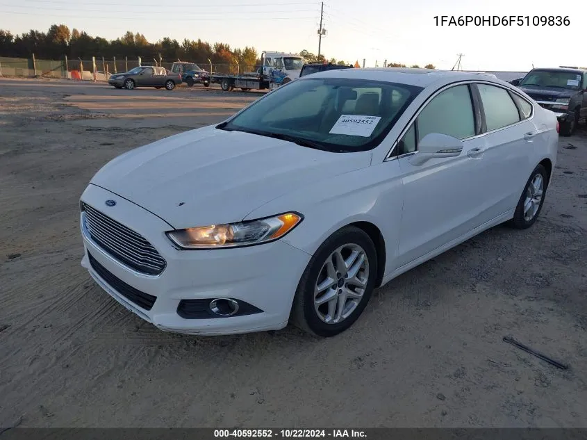 2015 Ford Fusion Se VIN: 1FA6P0HD6F5109836 Lot: 40592552