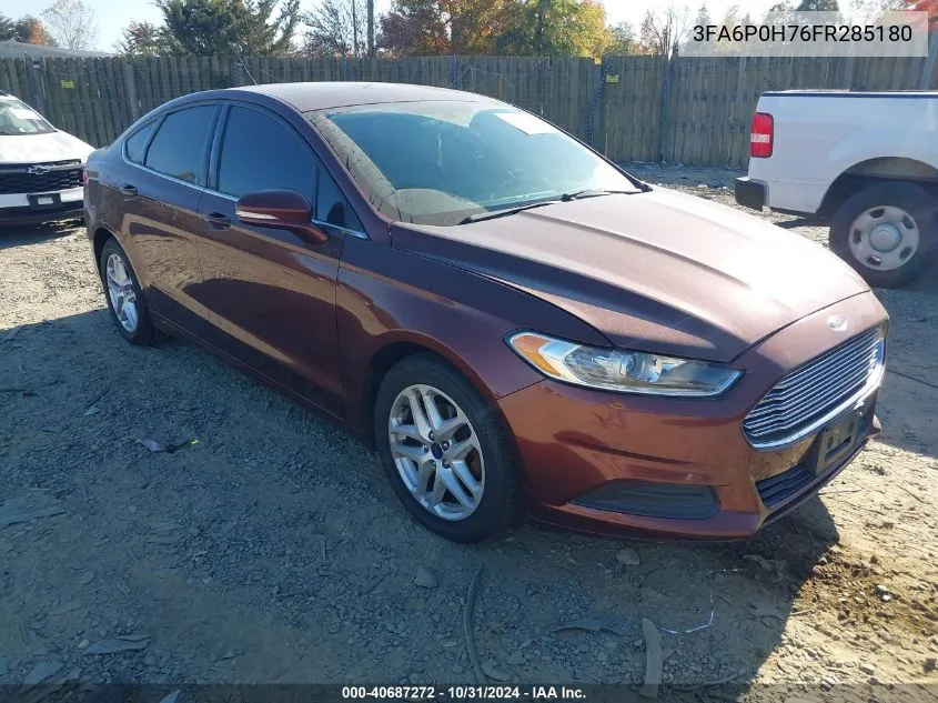 2015 Ford Fusion Se VIN: 3FA6P0H76FR285180 Lot: 40687272