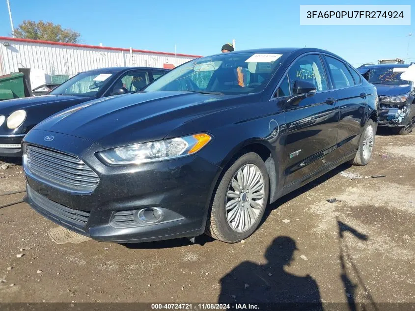 2015 Ford Fusion Energi Se Luxury VIN: 3FA6P0PU7FR274924 Lot: 40724721