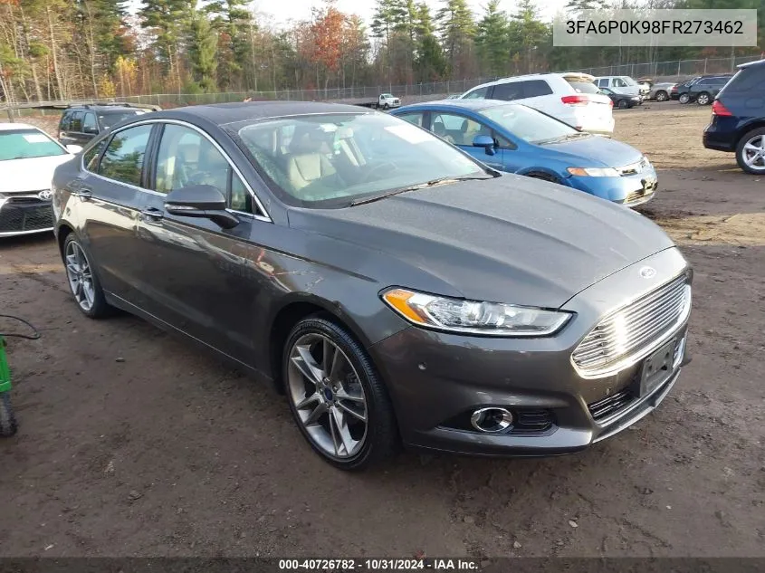 2015 Ford Fusion Titanium VIN: 3FA6P0K98FR273462 Lot: 40726782