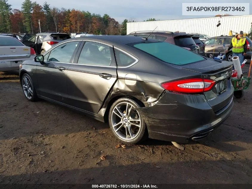 2015 Ford Fusion Titanium VIN: 3FA6P0K98FR273462 Lot: 40726782