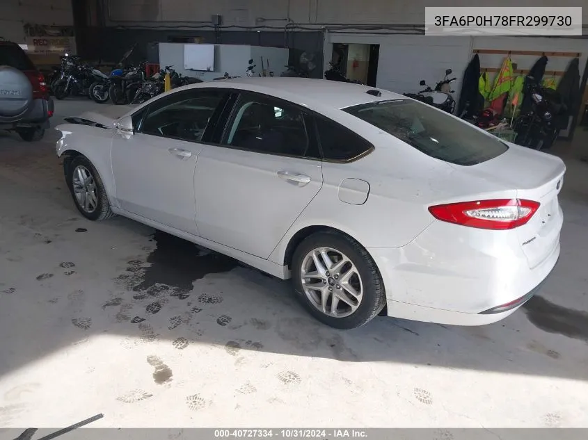 2015 Ford Fusion Se VIN: 3FA6P0H78FR299730 Lot: 40727334