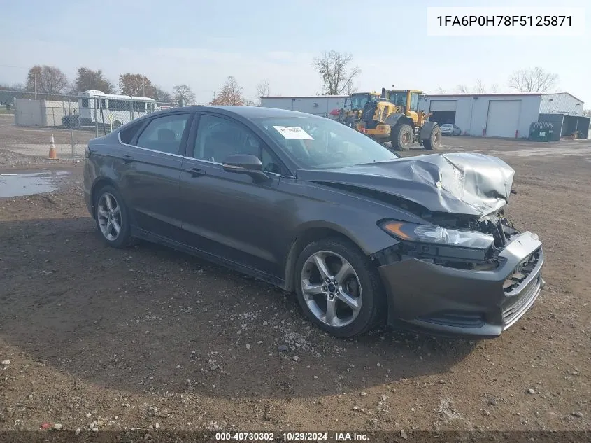 2015 Ford Fusion Se VIN: 1FA6P0H78F5125871 Lot: 40730302