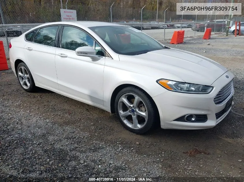 2015 Ford Fusion Se VIN: 3FA6P0H96FR309754 Lot: 40739916