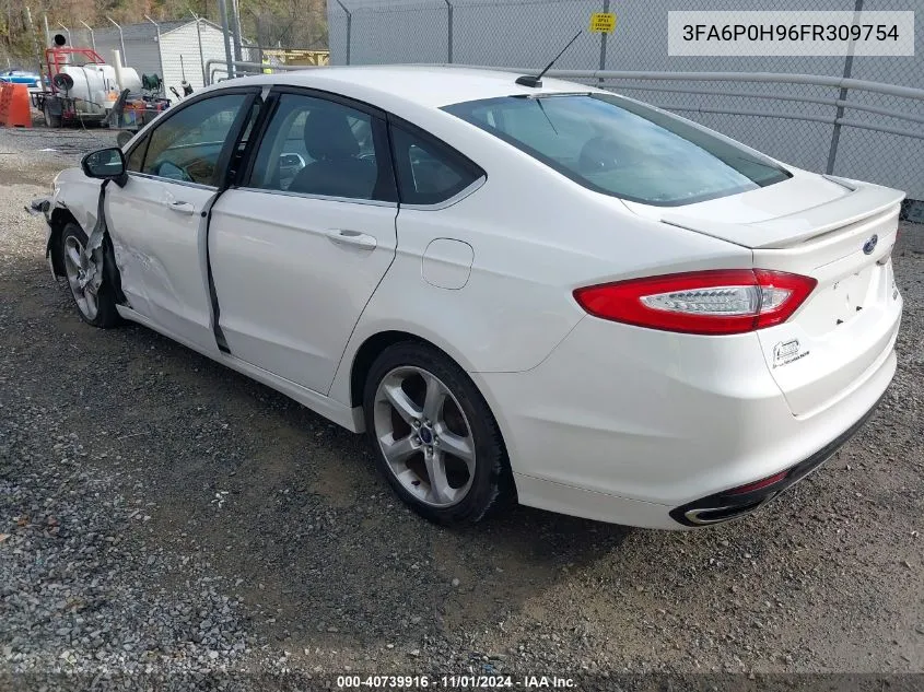 2015 Ford Fusion Se VIN: 3FA6P0H96FR309754 Lot: 40739916