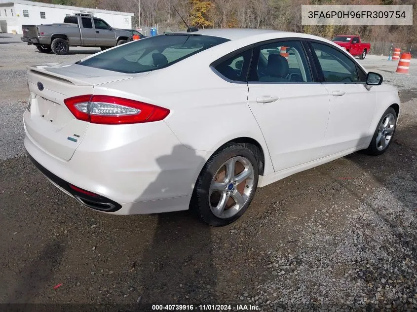 2015 Ford Fusion Se VIN: 3FA6P0H96FR309754 Lot: 40739916