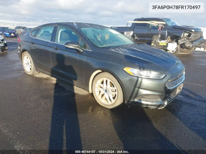 2015 Ford Fusion Se VIN: 3FA6P0H78FR170497 Lot: 40744157