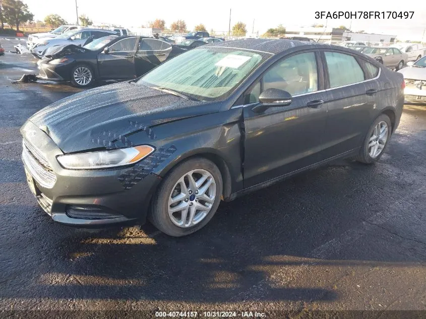 2015 Ford Fusion Se VIN: 3FA6P0H78FR170497 Lot: 40744157