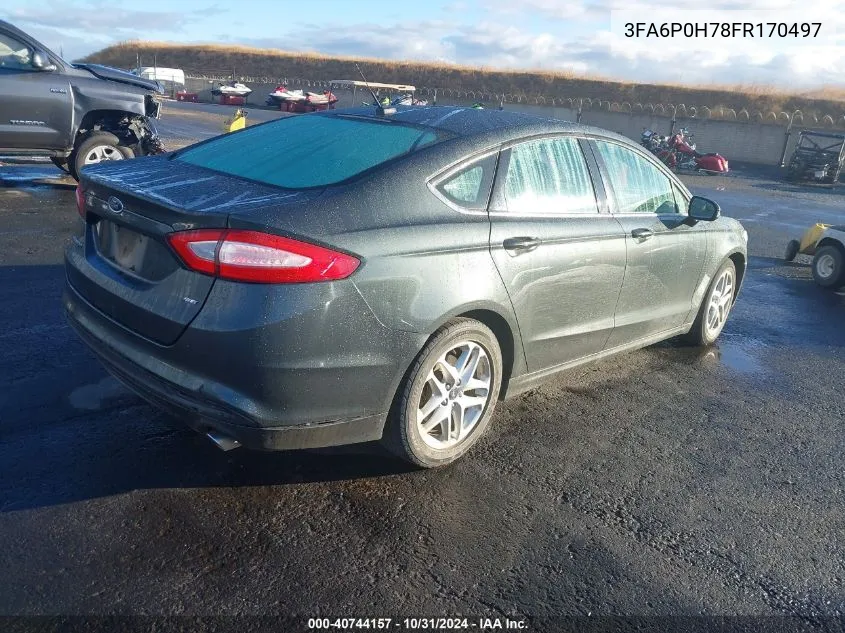 2015 Ford Fusion Se VIN: 3FA6P0H78FR170497 Lot: 40744157