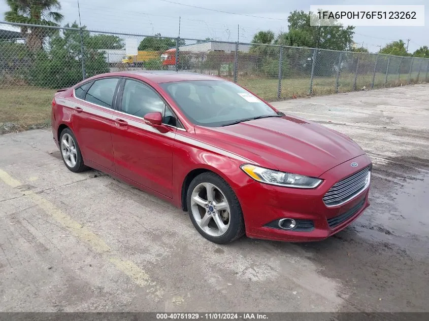 2015 Ford Fusion Se VIN: 1FA6P0H76F5123262 Lot: 40751929