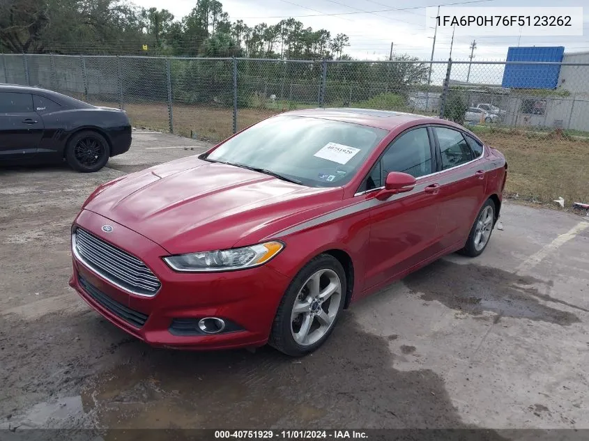 2015 Ford Fusion Se VIN: 1FA6P0H76F5123262 Lot: 40751929