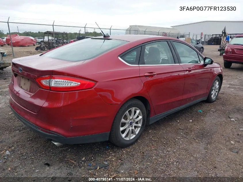 3FA6P0G77FR123530 2015 Ford Fusion S