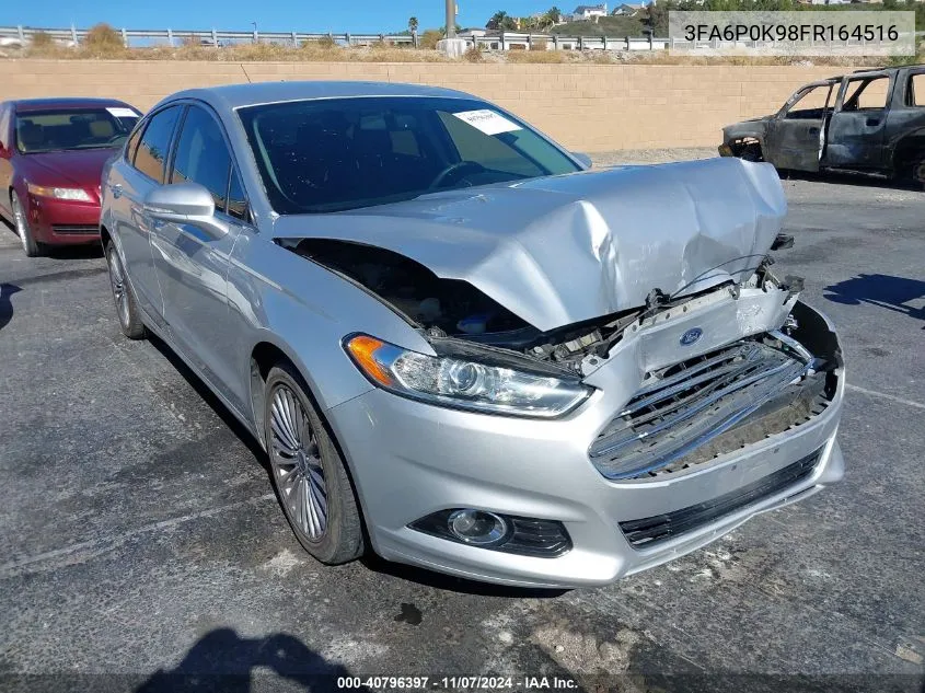 2015 Ford Fusion Titanium VIN: 3FA6P0K98FR164516 Lot: 40796397