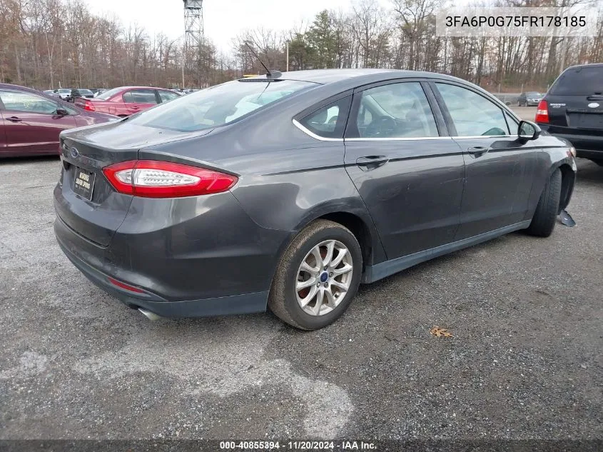 2015 Ford Fusion S VIN: 3FA6P0G75FR178185 Lot: 40855394